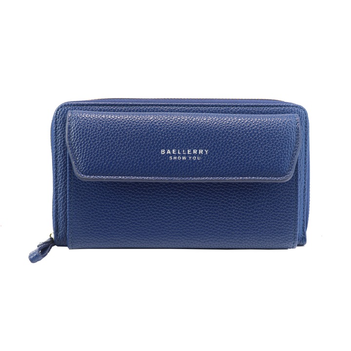 Дамски портфейл, Baellerry, Royal Blue, Екологична кожа