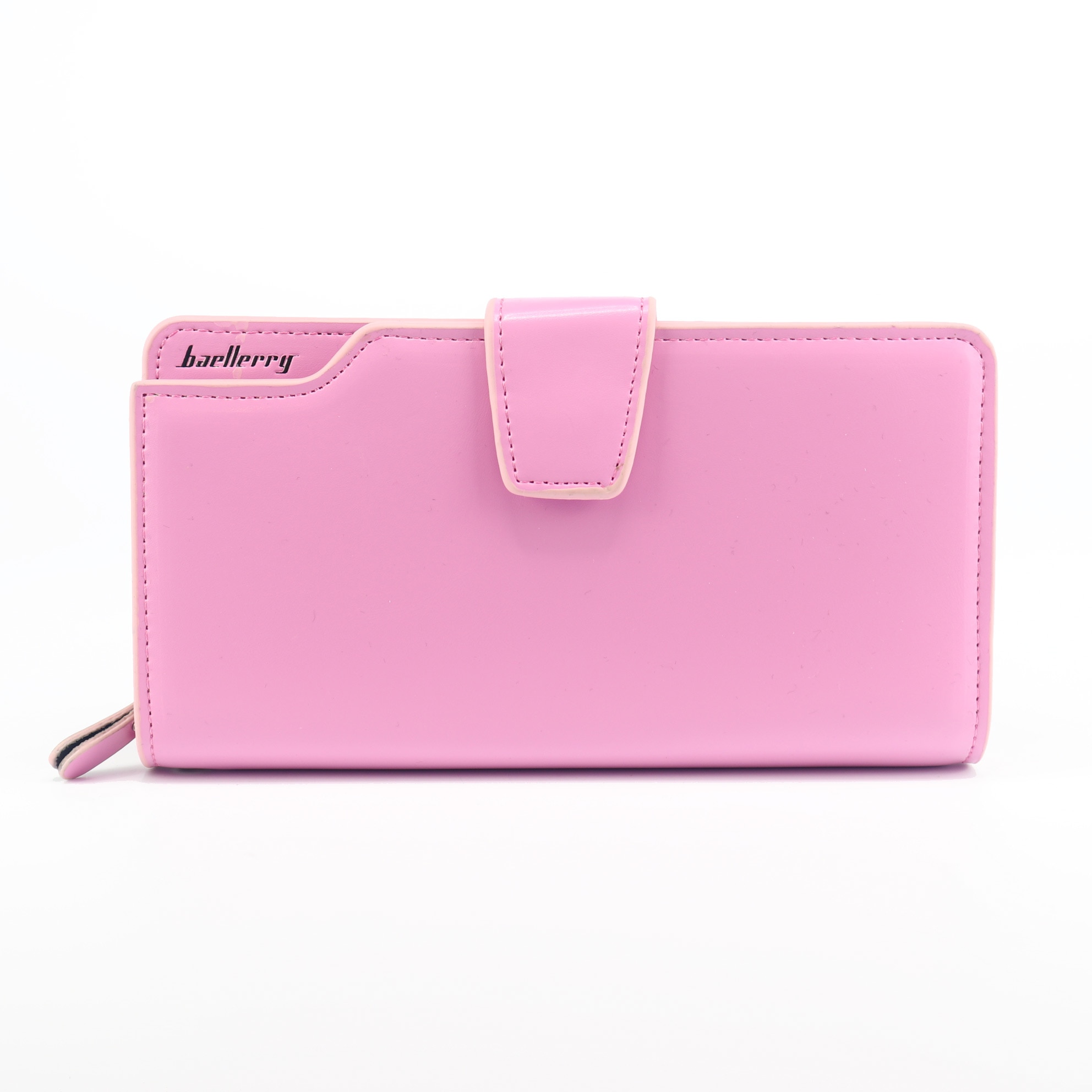 Portofel Dama cu fermoar, Baellerry, Roz, Piele ecologica