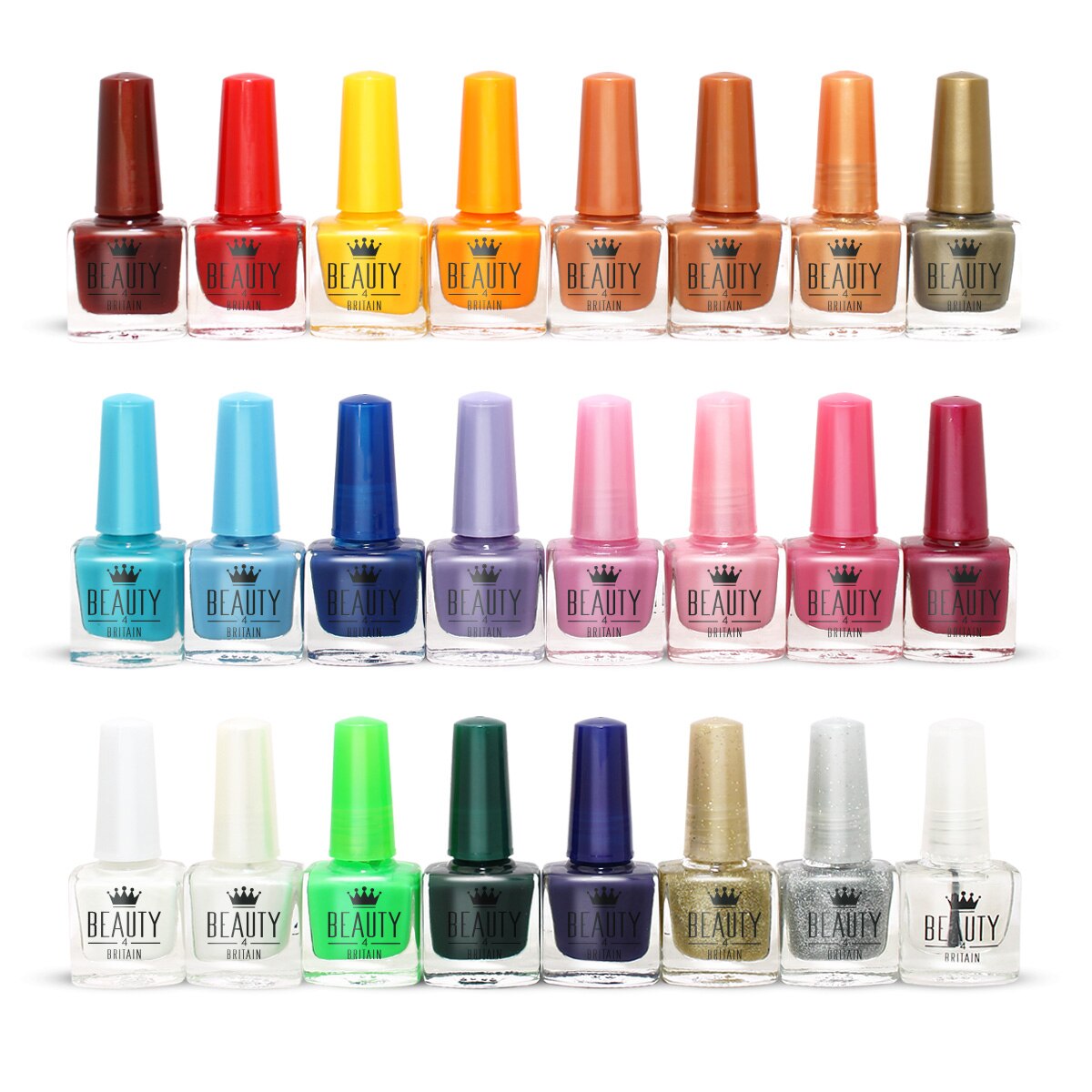 Lac de unghii Beauty4Britain, 'Divage', set A, multicolor, 24 bucati x 5 ml