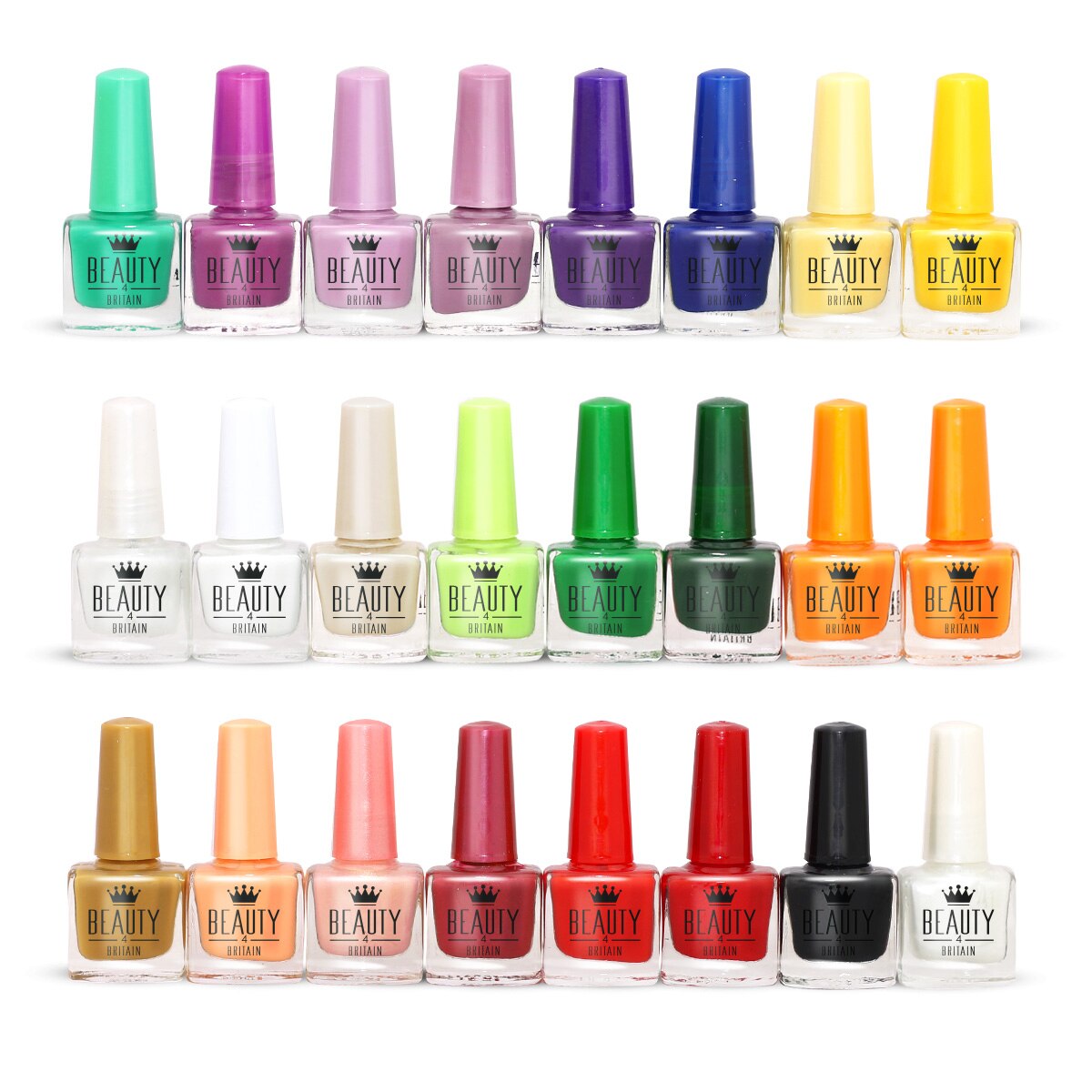 Lac de unghii Beauty4Britain, 'Divage', set B, multicolor, 24 bucati x 5 ml