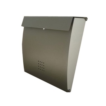Casuta postala gri-inox, din otel inoxidabil cu gaurele si capac 35 x 10 x 33.5 cm Casuta postala gri-inox, din otel inoxidabil cu gaurele si capac 35 x 10 x 33.5 cm