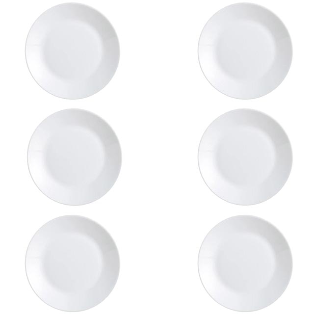 Set 6 Farfurii Opal, Alb Opal 25 cm