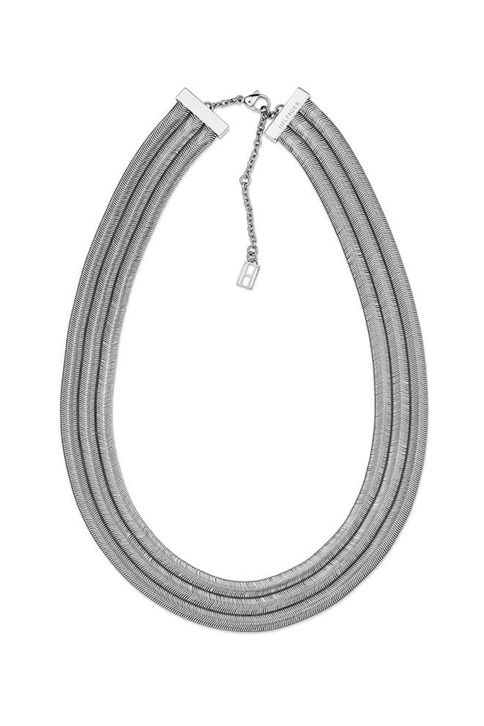 Tommy Hilfiger, Colier de otel inoxidabil, Argintiu