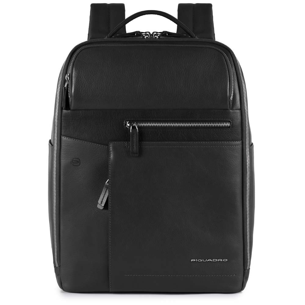 Rucsac Piquadro, din piele naturala, port laptop 14 '', CA4118W82/N, negru