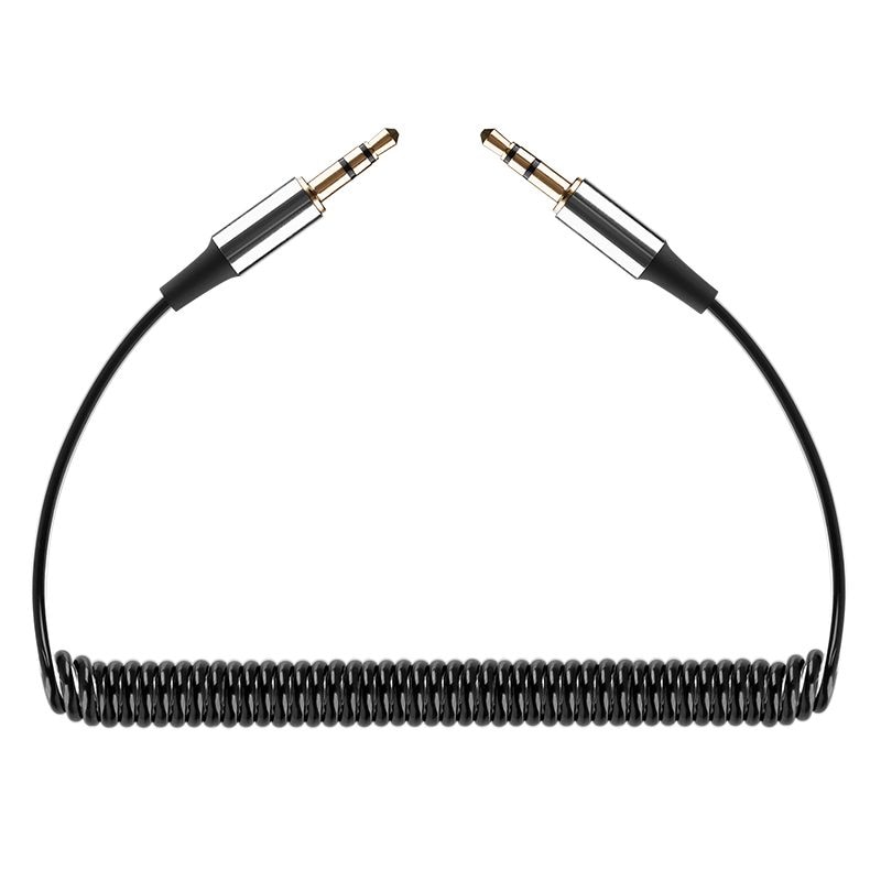 Cablu audio Spiralat Rebel, Jack 3.5 tata - tata, 1 metru