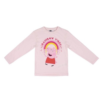 Bluza Peppa Pig Rainbow Vibes, Roz Bluza Peppa Pig Rainbow Vibes, Roz