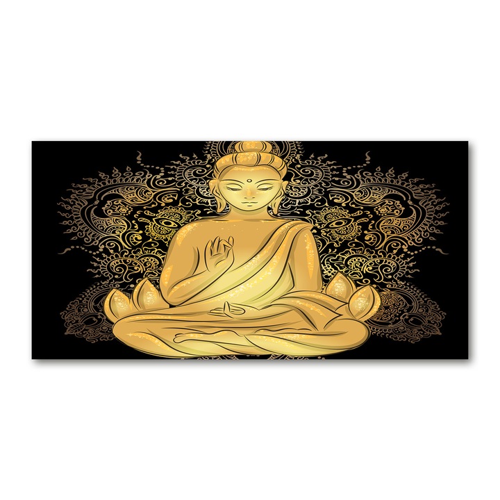 Pictura pe panza. 140 x 70cm. Decorarea peretilor "Stand Buddha”