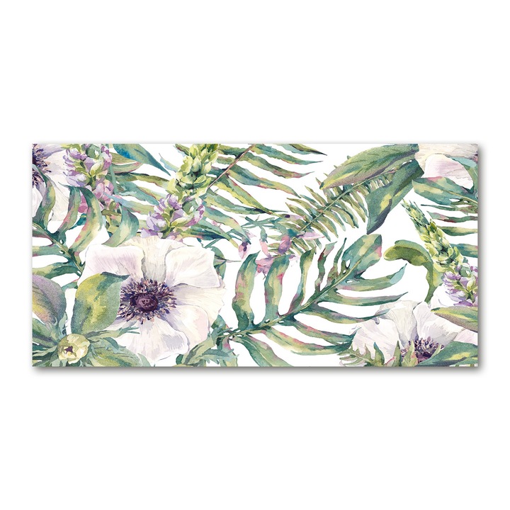 Pictura pe panza. 120x 60cm. Decorarea peretilor "Felii si flori”