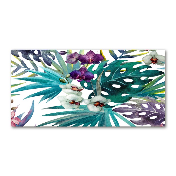 Pictura pe panza. Decorarea peretilor. 120 cm x 60 cm. Flori tropicale - 010030010060000006716
