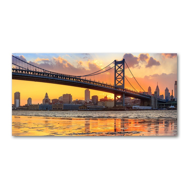 Pictura pe panza, 140 cm x 70 cm, Decorarea peretilor - Podul Philadelphia