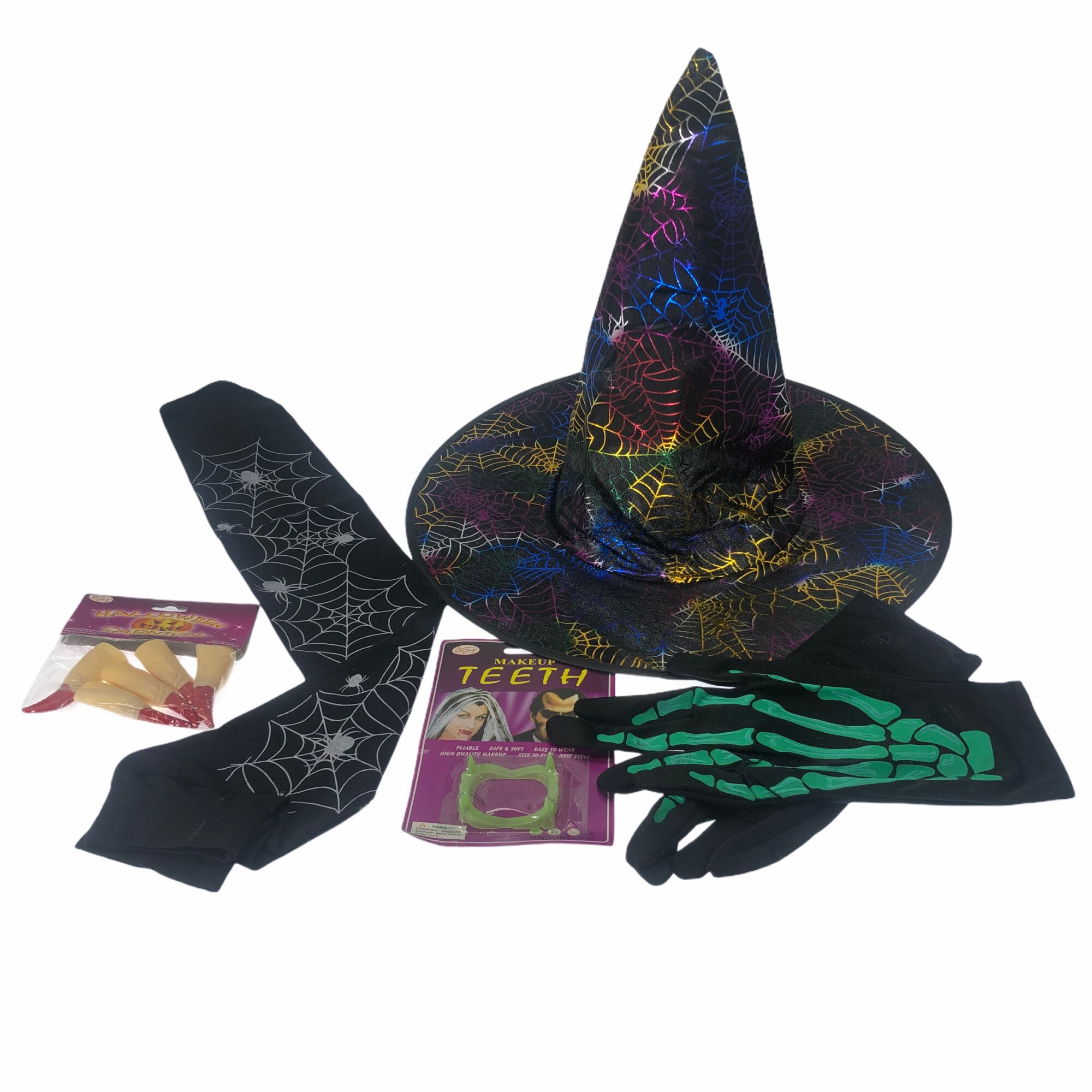 Set 5 accesorii pentru Halloween, Atelier, Plastic/Textil