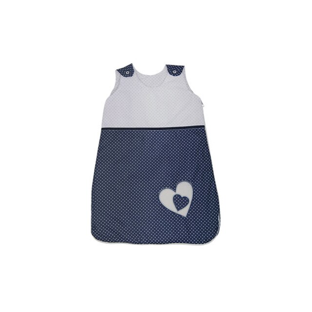 Sac de dormit pentru baieti Ty i My Hearts SDTMH-B, Bleumarin, 3-6 luni