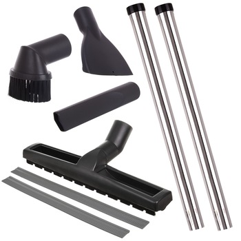 Set compus din 4 duze universale si 2 tube metal pentru aspirator cu 35 milimetri diametru Set compus din 4 duze universale si 2 tube metal pentru aspirator cu 35 milimetri diametru