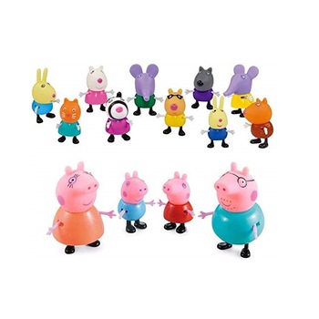 Set 14 figurine Peppa Pig, multicolor, +3 ani Set 14 figurine Peppa Pig, multicolor, +3 ani