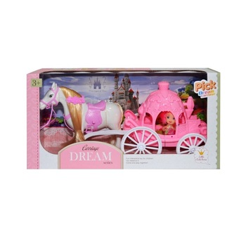 Caleasca cu papusa si calut Caleasca cu papusa si calut