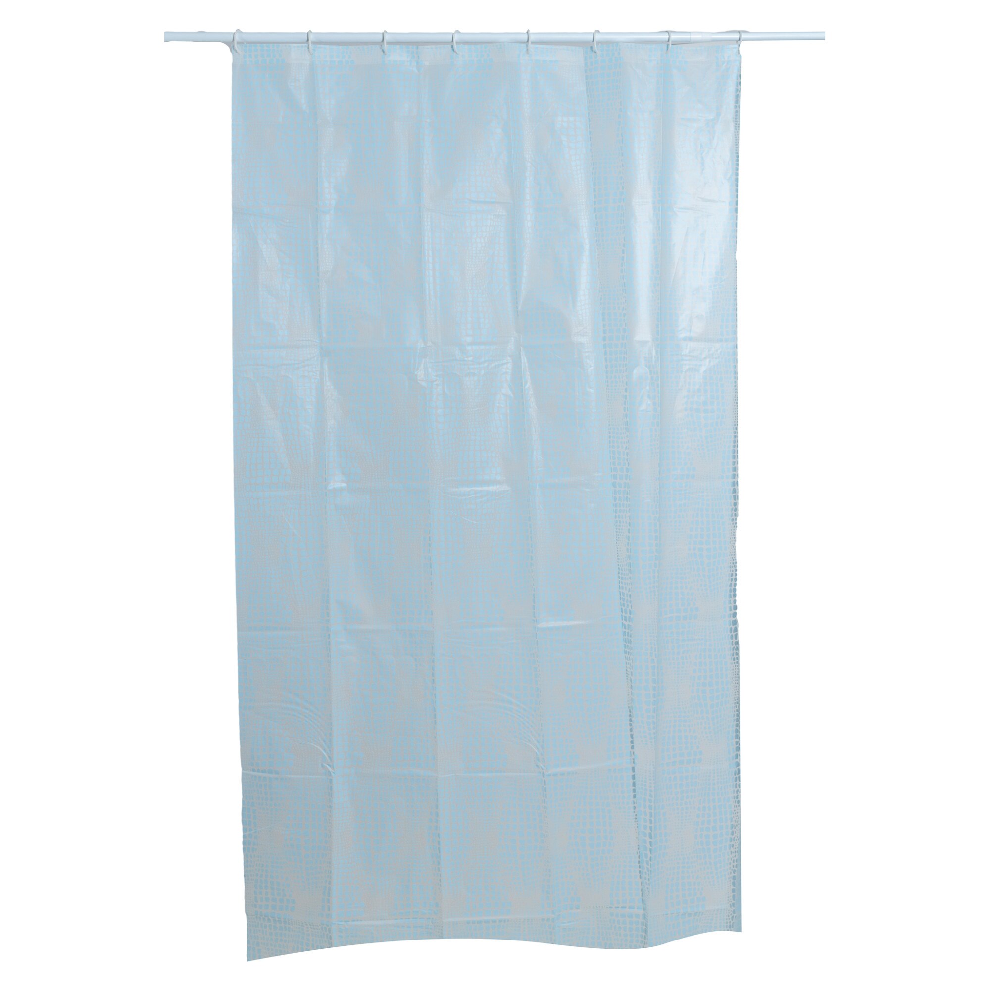 Perdea dus TRENDY'S , model alb/albastru, PEVA, 110cmx200cm