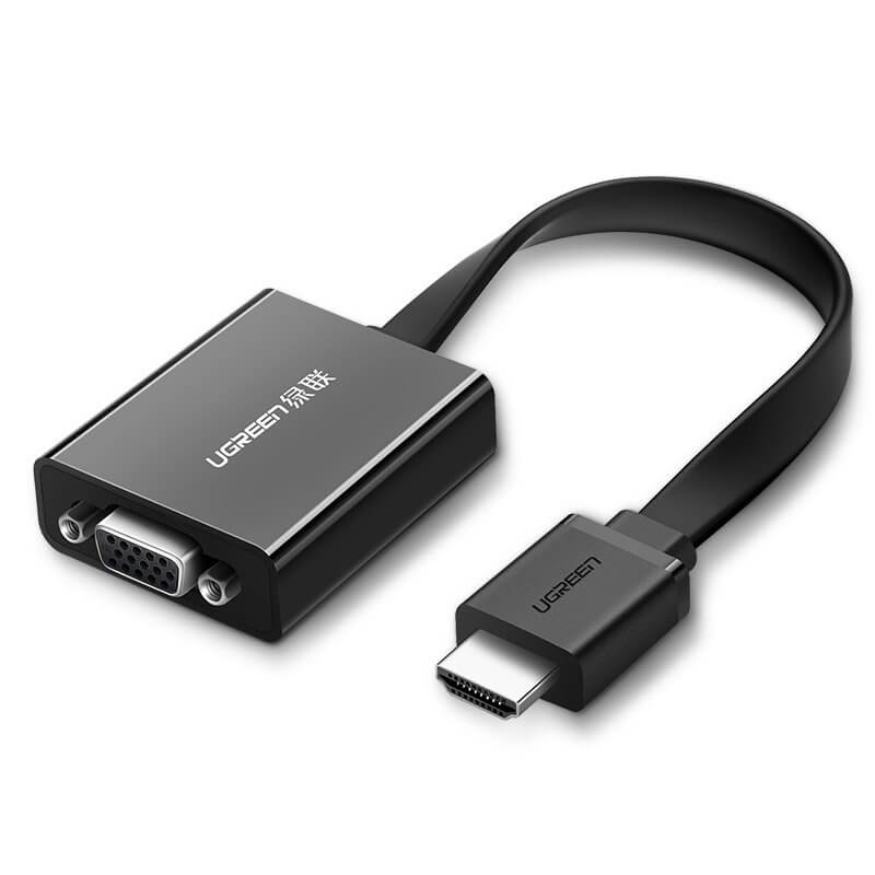 Adaptor HDMI - VGA / Micro USB / Audio Mini Jack 3,5 mm, Ugreen, Negru