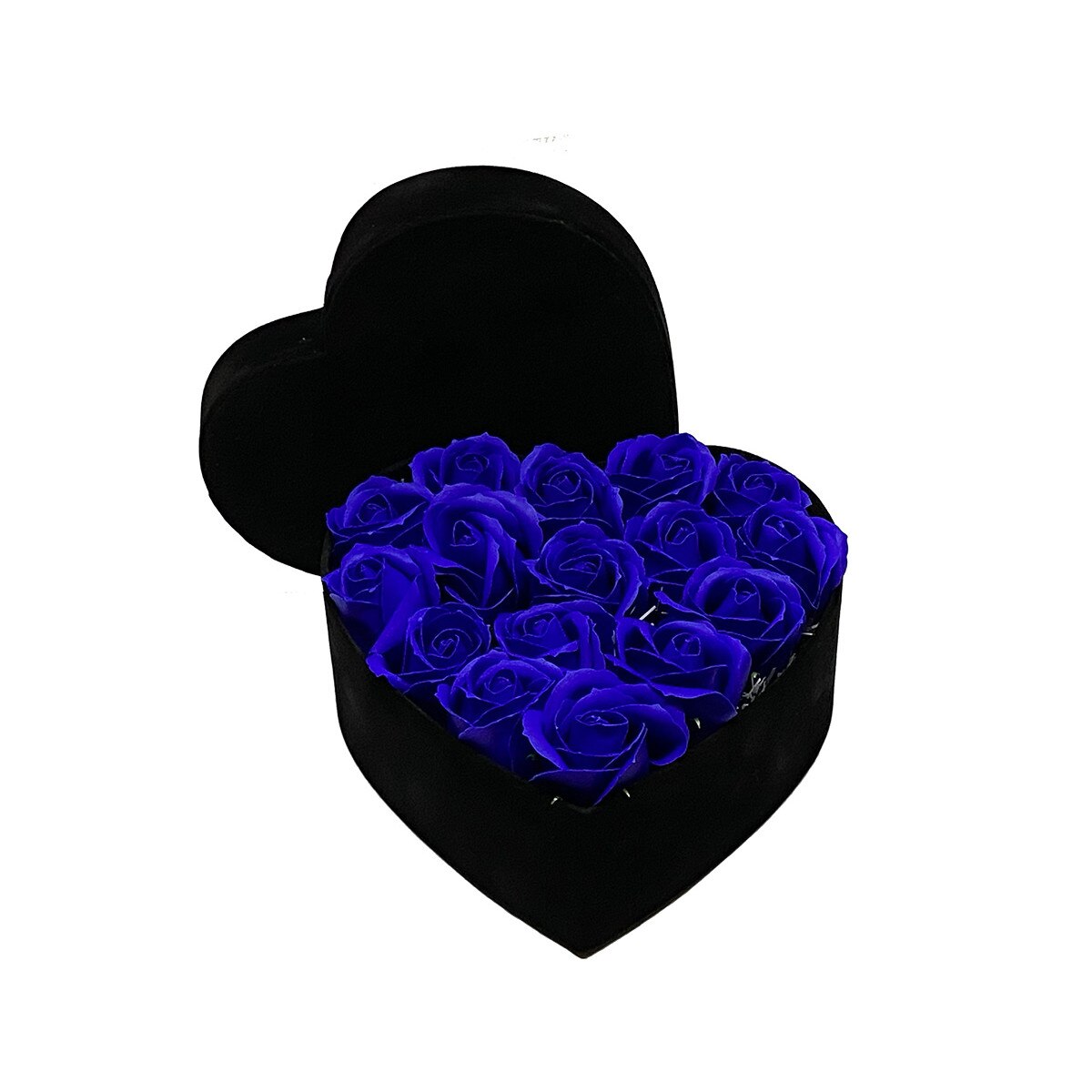 Aranjament floral inima cu trandafiri Albastri de sapun Special S