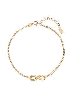 Bratara infinit din argint 925 placat cu aur galben, 16-19 cm Bratara infinit din argint 925 placat cu aur galben, 16-19 cm