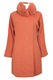 Palton de dama din stofa caramiziu cu blana naturala, marime 40