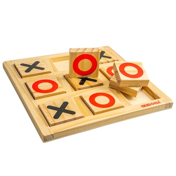 Joc interactiv Tic-Tac-Toe , X si 0 din lemn , dimensiuni 18,5 x 18,5 cm , Robentoys® Joc interactiv Tic-Tac-Toe , X si 0 din lemn , dimensiuni 18,5 x 18,5 cm , Robentoys®