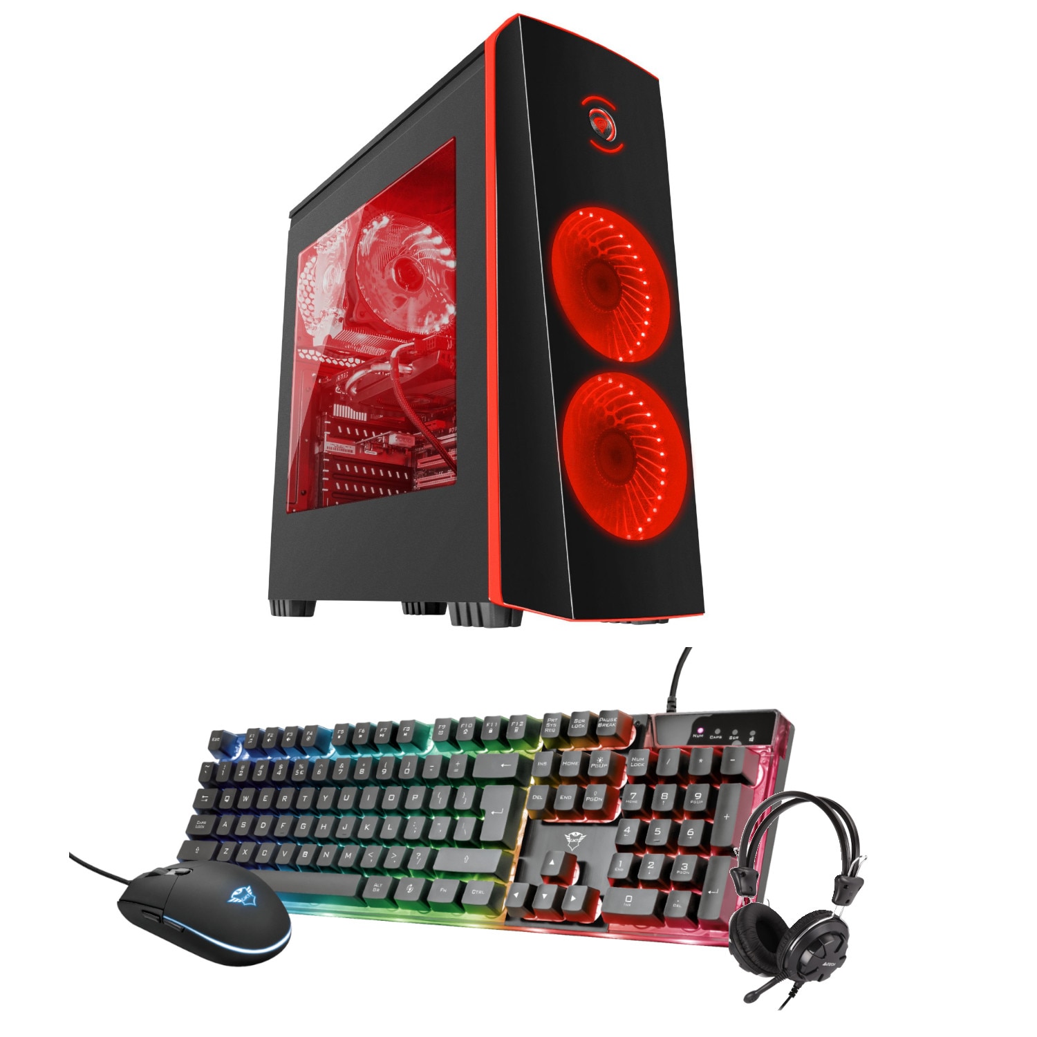 Sistem Gaming SmartPC Red Titan cu procesor Intel Core™ i7-9700