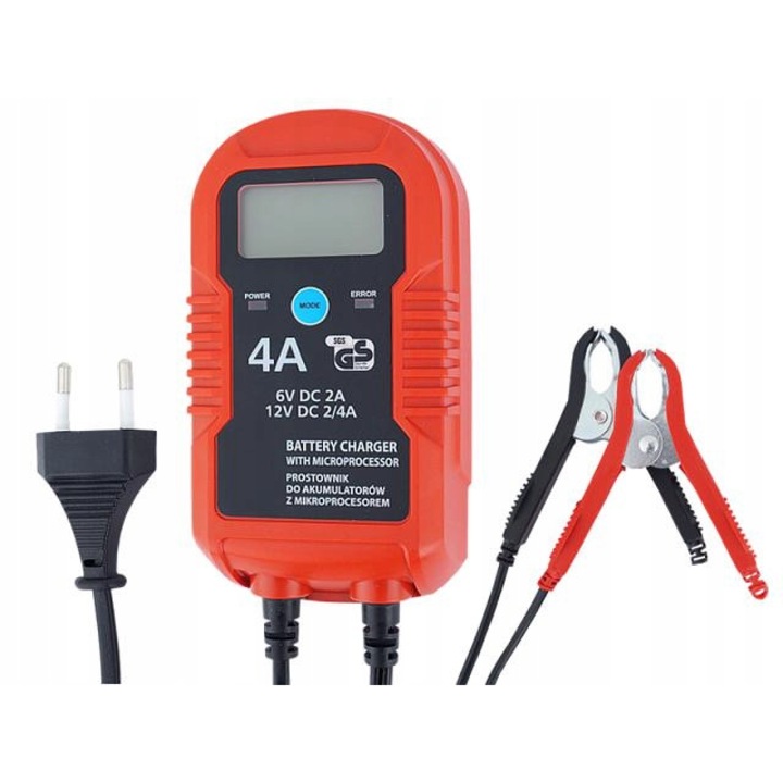 Incarcator inteligent cu microprocesor 4A cu afisaj LCD, IP65