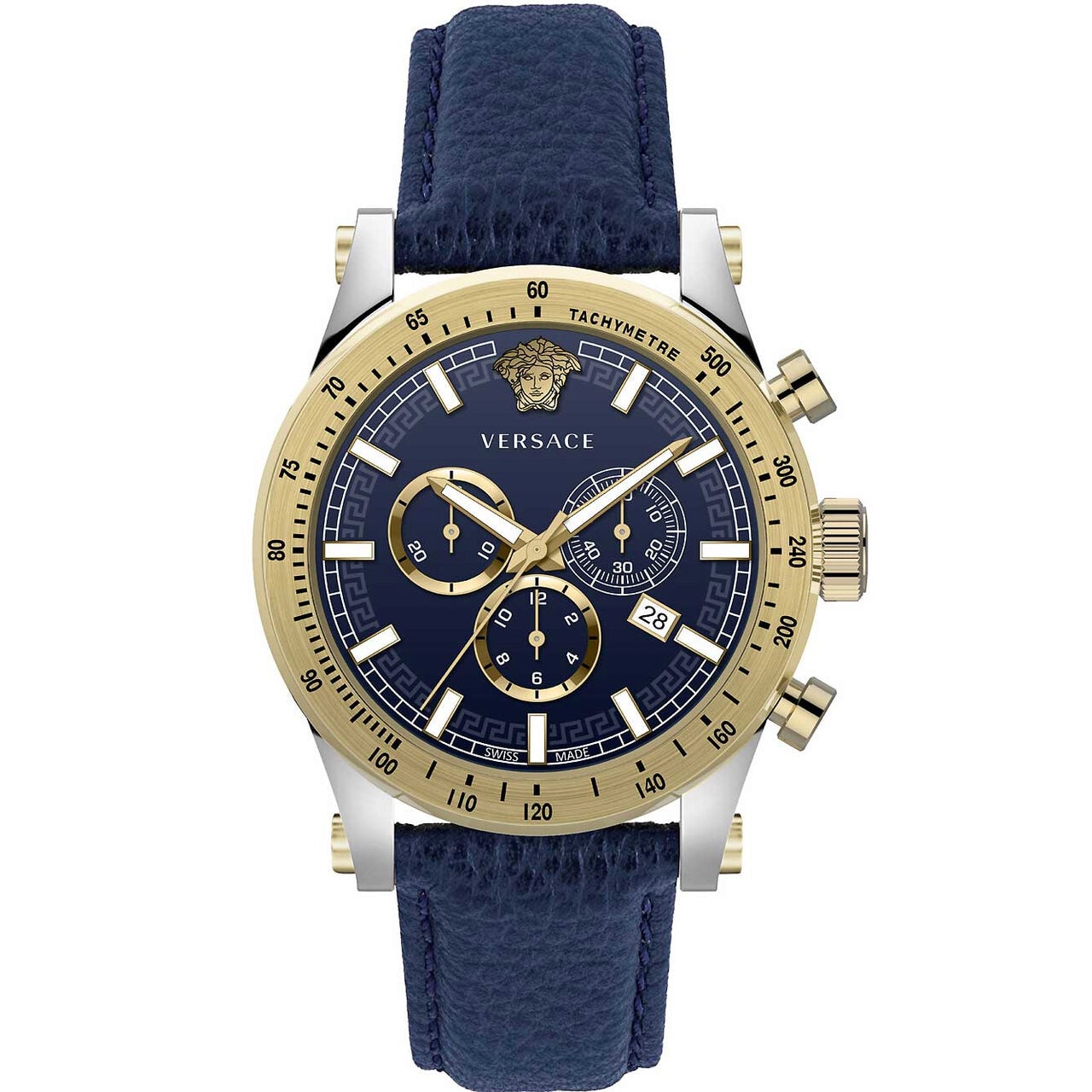 Ceas barbatesc Versace VEV800219, Quartz, 44mm, 5ATM, Argintiu