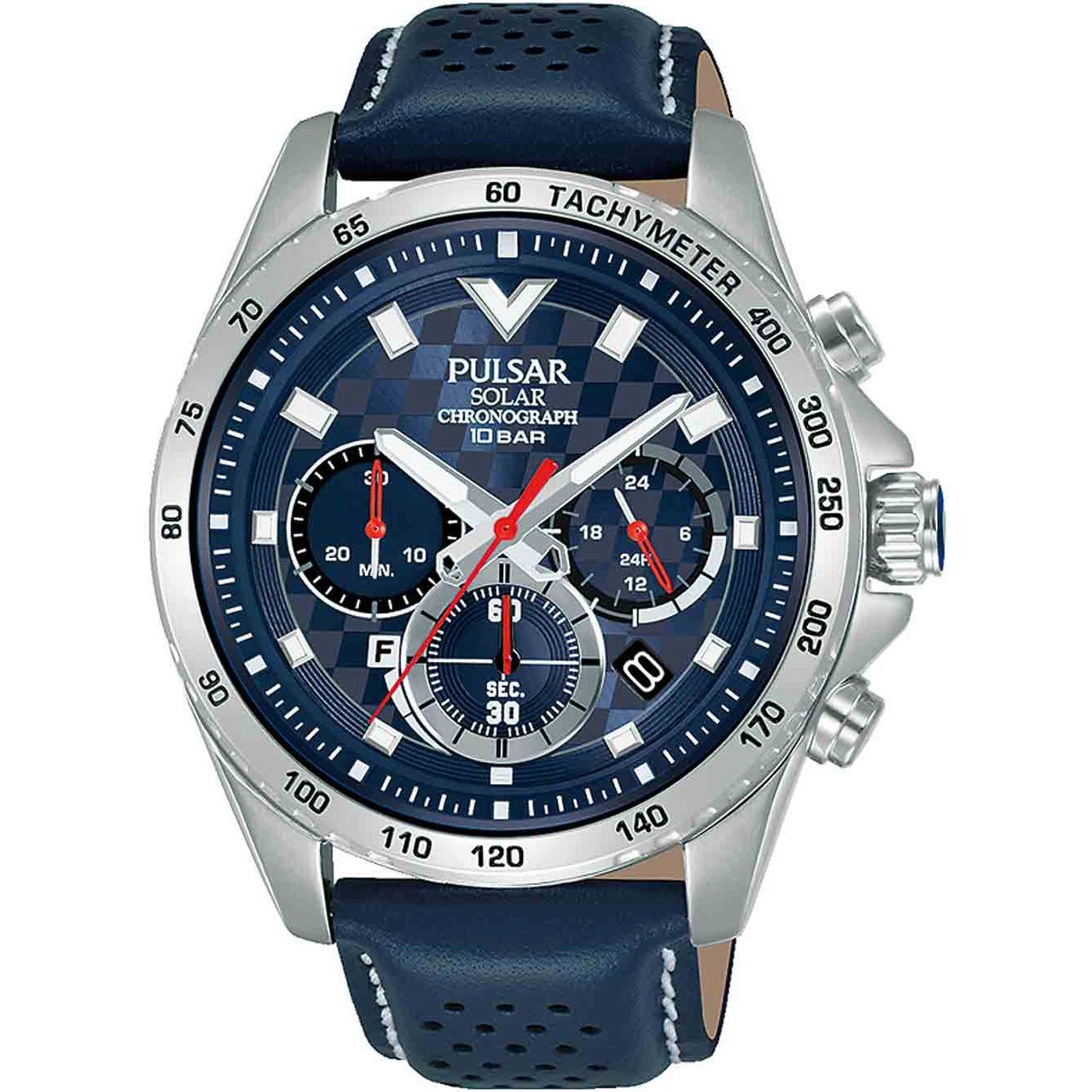 Ceas barbatesc Pulsar PZ5107X1, Quartz, 45mm, 10ATM, Argintiu