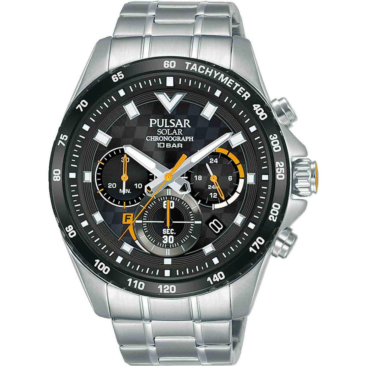 Ceas barbatesc Pulsar PZ5103X1, Quartz, 45mm, 10ATM, Argintiu