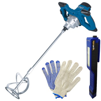 Amestecator Profesional Scheppach PM1200, putere 1200W, 700 rpm, 2 Palete, manusi protectie, lanterna Led magnetica AgroPro Amestecator Profesional Scheppach PM1200, putere 1200W, 700 rpm, 2 Palete, manusi protectie, lanterna Led magnetica AgroPro