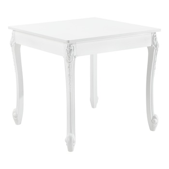 Masa bucatarie Luneburg 80, en.casa, 80 x 80 x 76 cm, MDF/plastic, alb, pentru 2 persoane Masa bucatarie Luneburg 80, en.casa, 80 x 80 x 76 cm, MDF/plastic, alb, pentru 2 persoane