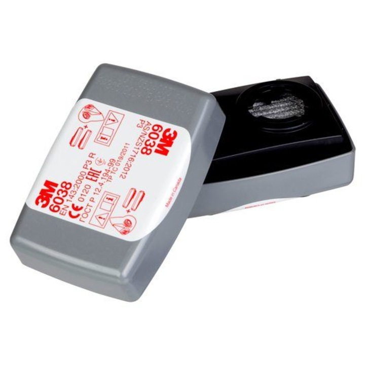 3M 6038 P3R részecskeszűrő betét -ös (FFP3 védelmet biztosít)