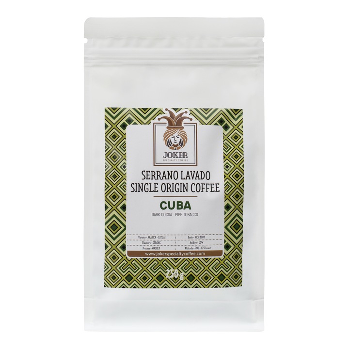 Кафе на зърна от Joker Specialty Coffee, Cuba Serrano Lavado Single Origin Coffee, На зърна, 250гр