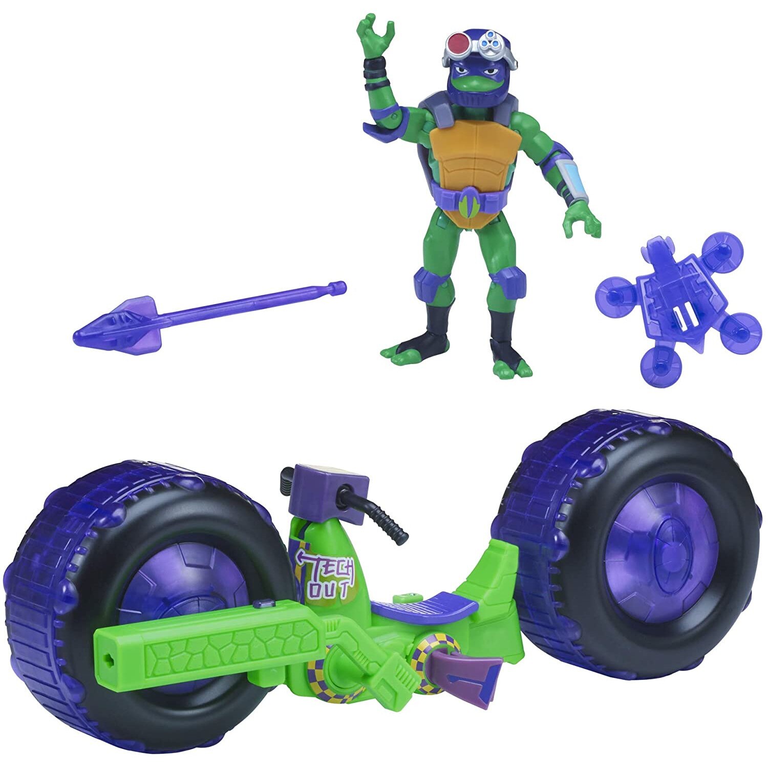 Figurina Nickelodeon Testoasele Ninja cu vehicul - Donatello
