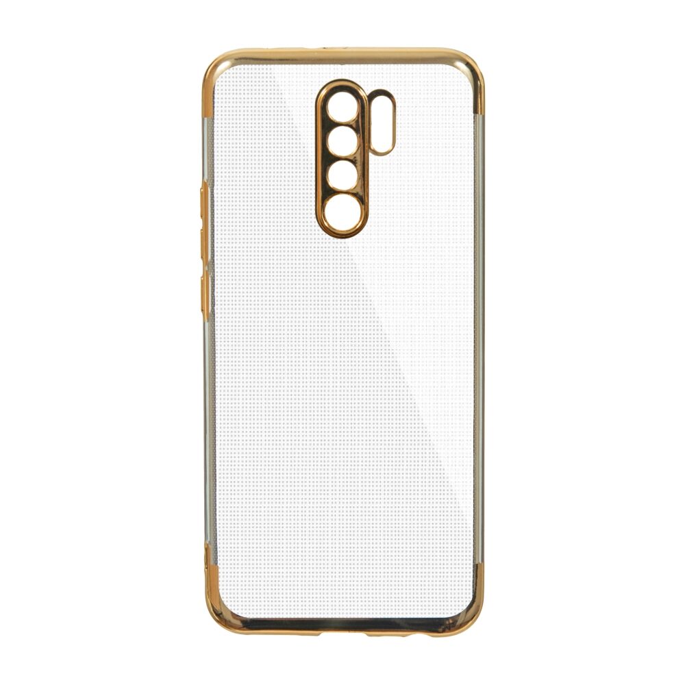 Husa Silicon Elektro Glitter pentru Xiaomi Redmi 9, Auriu