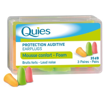 Dopuri urechi din spuma contra zgomotelor puternice 35 dB QUIES® 6 bucati, Multicolor Dopuri urechi din spuma contra zgomotelor puternice 35 dB QUIES® 6 bucati, Multicolor