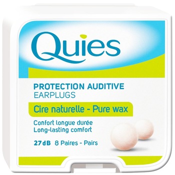 Dopuri urechi de ceara naturala hipoalergenice Quies®, 16 bucati Dopuri urechi de ceara naturala hipoalergenice Quies®, 16 bucati