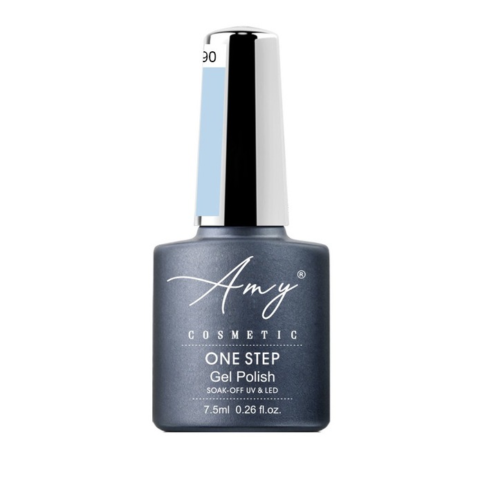 Oja semipermanenta, Amy Cosmetic, One Step 190, Bleu ciel, 7.5 ml
