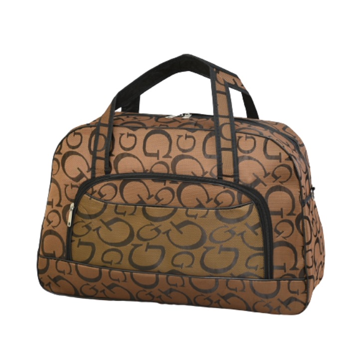 Пътна чанта 13-128-2, 53/34/20 см, Текстил, Кафява