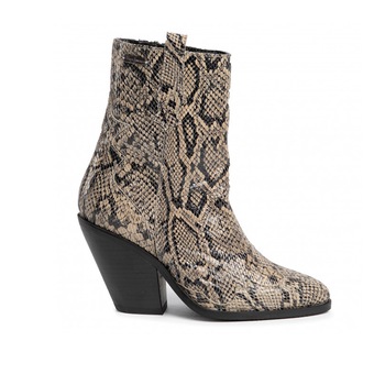 Botine din piele naturala, Pepe Jeans Hamp SNAKE, Bej / Negru Botine din piele naturala, Pepe Jeans Hamp SNAKE, Bej / Negru