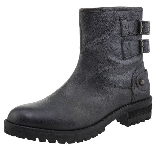 Pepe Jeans London, Ghete din piele Quaid Basic, Negru