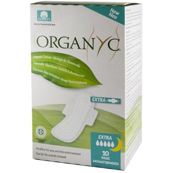 Absorbante intime SuperFlow din bumbac organic, Organyc 10 buc Absorbante intime SuperFlow din bumbac organic, Organyc 10 buc