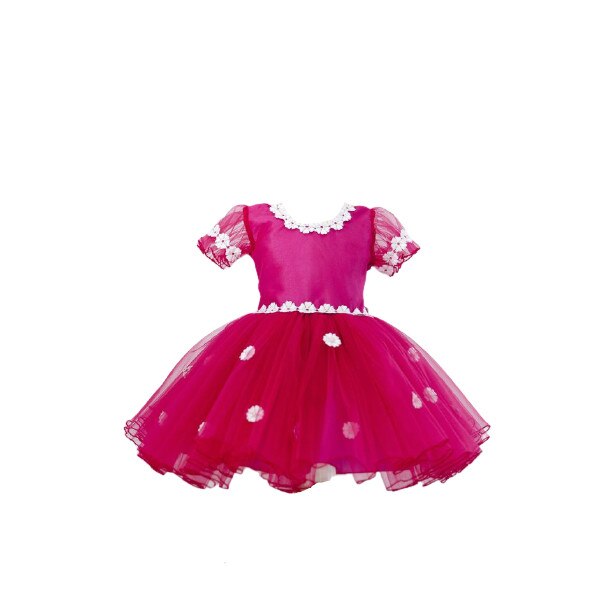 Rochita Fuchsia Pink Dream 6-9 luni aplicatii handmade