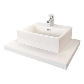 Blat mdf si lavoar seria 402 - 60cm , Badenmob , alb rustic Blat mdf si lavoar seria 402 - 60cm , Badenmob , alb rustic