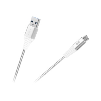 Cablu USB - micro USB Rebel 50 cm, alb Cablu USB - micro USB Rebel 50 cm, alb