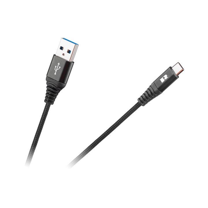 Cablu USB A tata, la Type C tata, 0.5m, Rebel, L100672