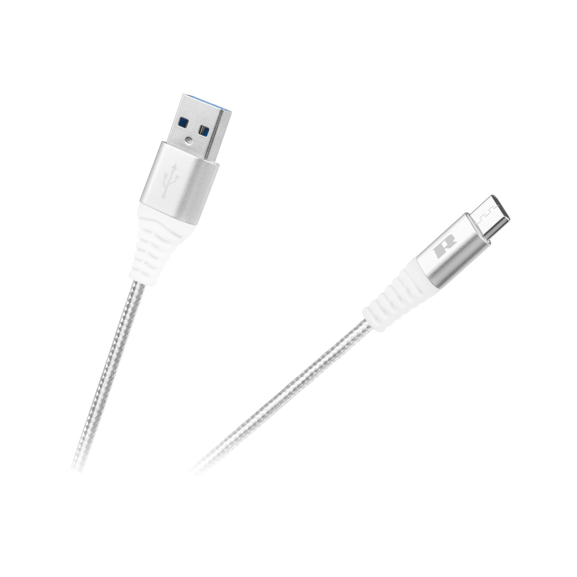 Cablu USB - USB tip C Rebel 100 cm, alb
