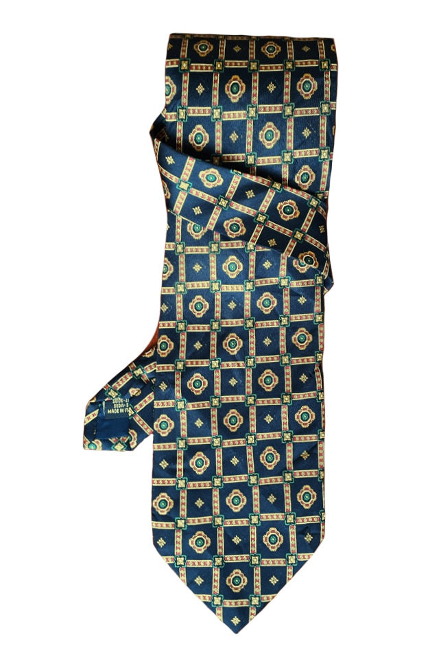 Cravata matase barbati Daniel Milano, neagra, 144 cm, cu imprimeu