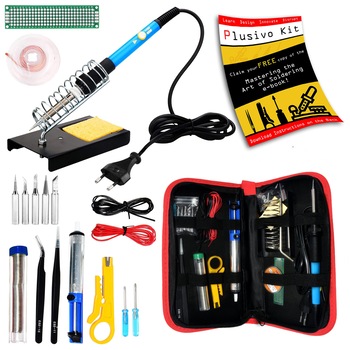 Kit Plusivo pentru lipit - Letcon de 60W cu temperatura reglabila, Suport pentru Letcon, Unealta pentru dezizolat cablu, Tub cu fludor, Pompa de dezlipit, Fire 22AWG, Set de varfuri pentru Letcon, Carte in format electronic Kit Plusivo pentru lipit - Letcon de 60W cu temperatura reglabila, Suport pentru Letcon, Unealta pentru dezizolat cablu, Tub cu fludor, Pompa de dezlipit, Fire 22AWG, Set de varfuri pentru Letcon, Carte in format electronic